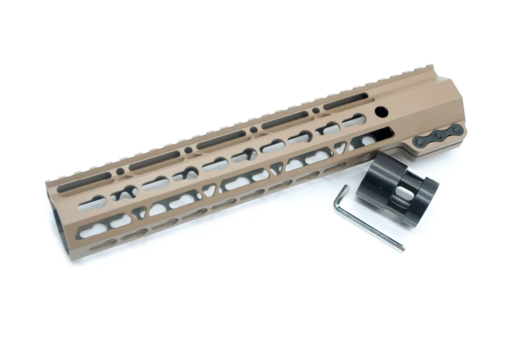 

1pc Slim 11'' Inch Tan Clamping Free Float System Keymod Handguard Rail Mount System AR15