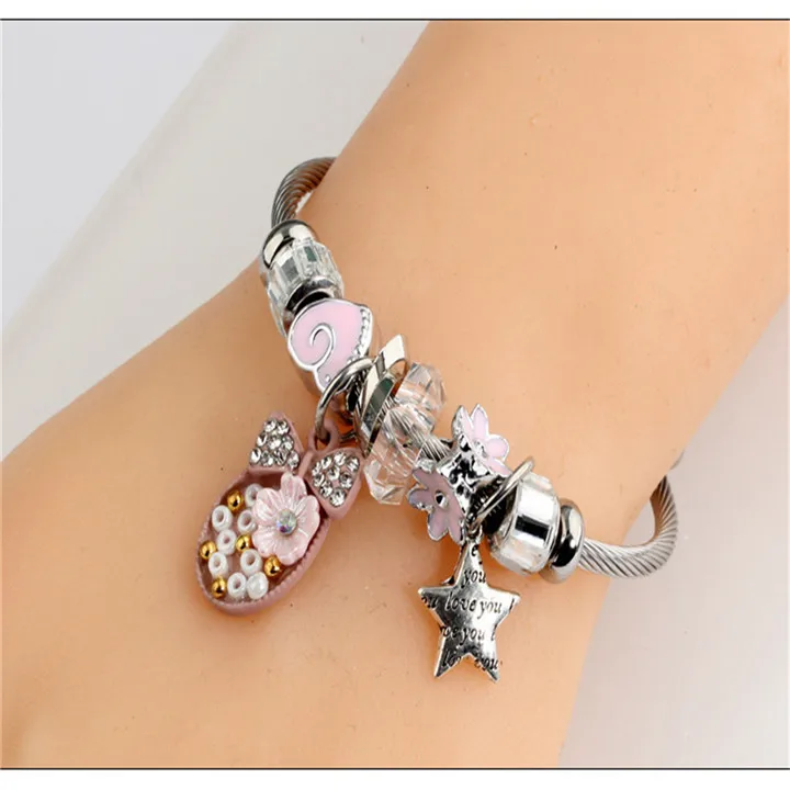 7  Cable Wire Bracelets Bangles Wedding Gifts For Guests Party Supplies Handmade Diy Jewelry Pendant Bracelet Bangle For Women