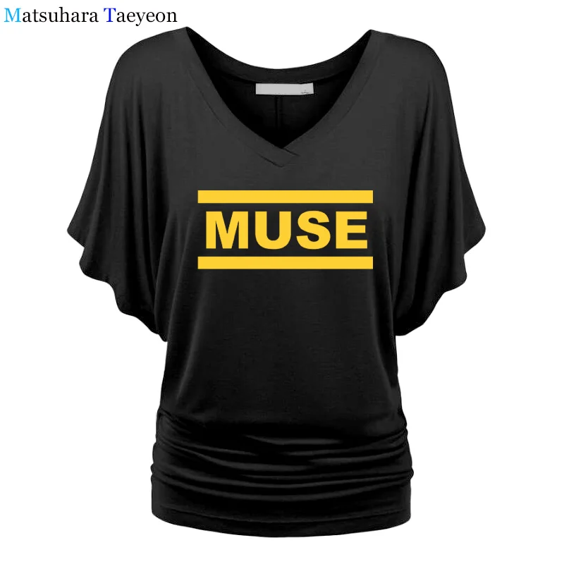 

Muse t shirts Women muse t shirt Summer Short Sleeve Cotton v-neck t shirts Tops Band T-Shirts casual clothing
