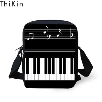 

THIKIN Cute Music Piano Keyboard Prints Small Children Schoolbag Fashion Mini Student Bookbag Boy Girl Messenger Bag Tote Bolsos