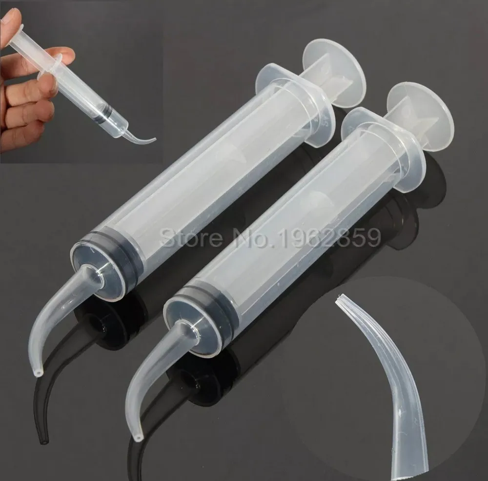 10 шт. стоматологический оросительный шприц с изогнутый кончик 12CC для Стоматологического использования впечатление одноразовые материалы продукты