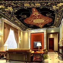 Европейский стиль лоза цветы фото обои 3d потолочные обои для гостиной украшения дома