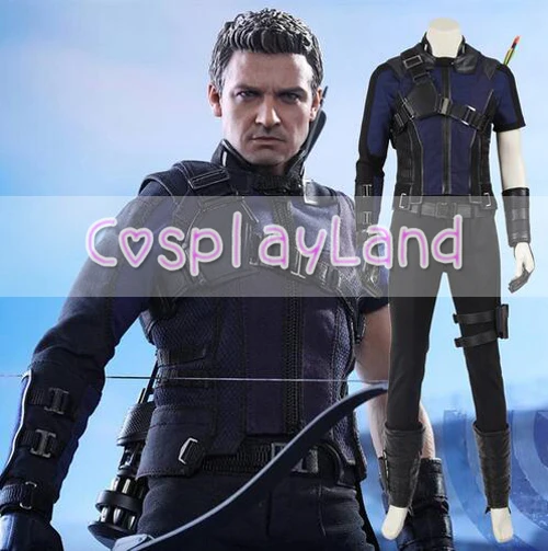 Clint Barton Hawkeye костюм для косплея Капитан Америка супергероя взрослых вечеринки на