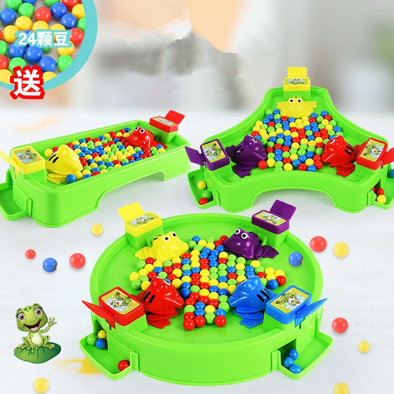 

Children's puzzle toys feeding Beaded frogs to eat beans, recreational desktop games, parent-child games and toys