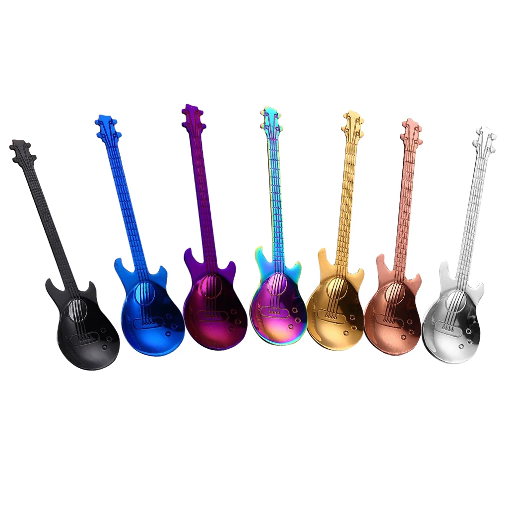 

Stainless Steel Guitar Mixing Scoop Cocktail Stirring Spoon Bar Mixing Utensil Barware for mixing malts shakes juice coffee