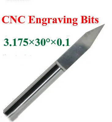 10pcs 0.012/" 3mm Carbide End Mill Engraving Bits CNC PCB Machinery 1//8/" shank