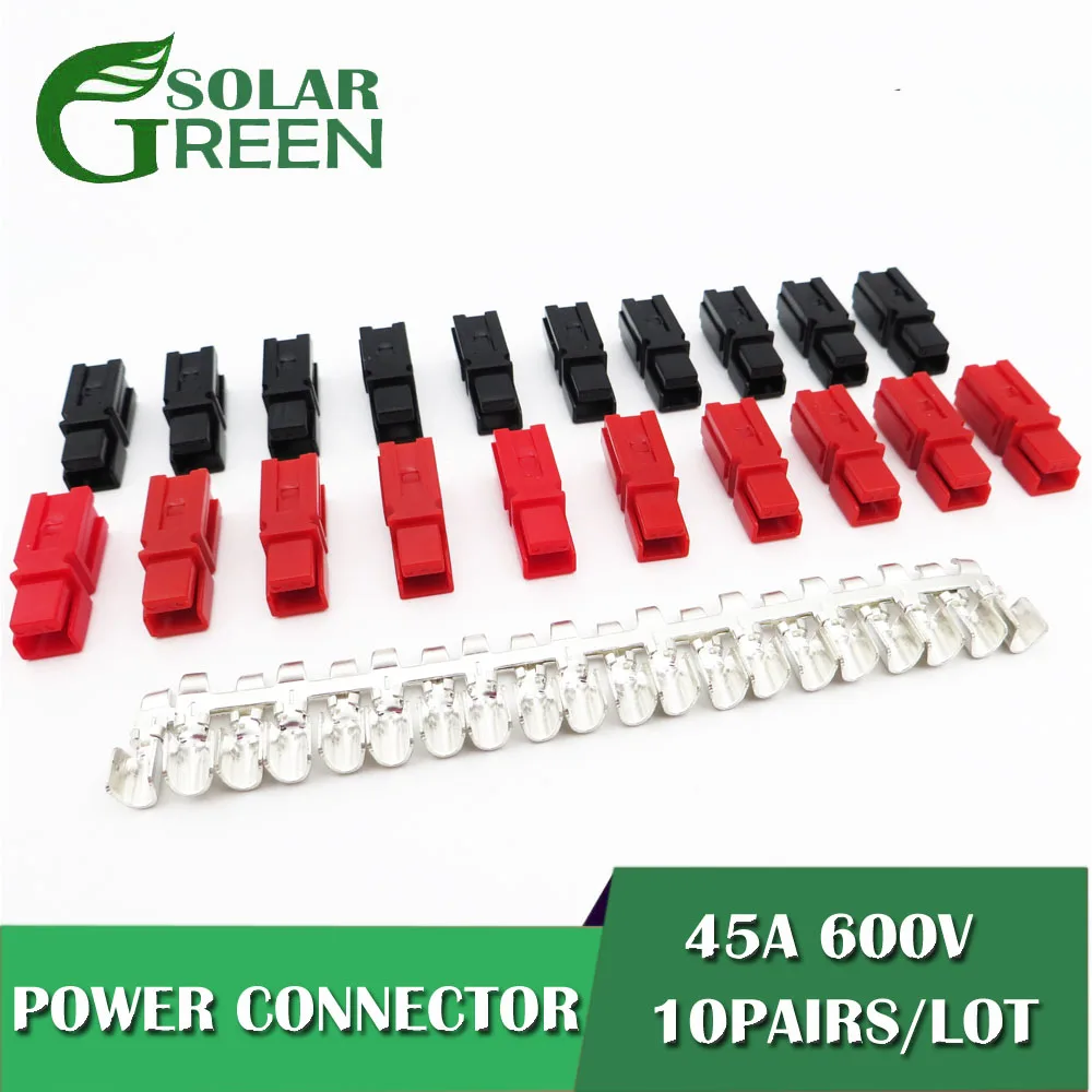 10 пар X 45A 600 в PP45 разъем питания красный черный Power bank и 20 шт. контактов для