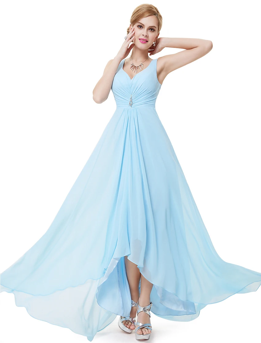 Clearance Sale Formal Bridesmaid Dresses Ever Pretty HE09983 Real Photo Double V Neck Rhinestones Empire