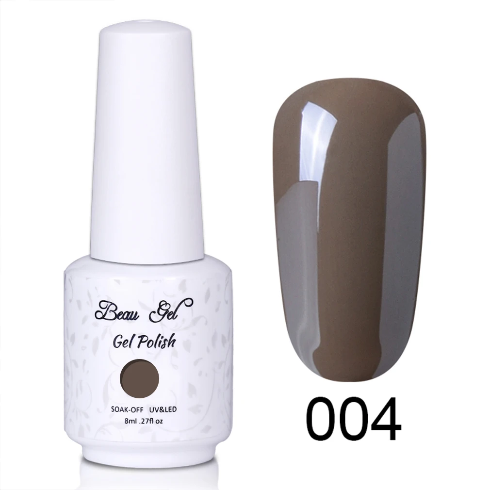 Beau Gel 8ml Nude Color UV Gel Nail Polish Soak Off Vernis Semi Permanent Hybrid Varnish Gellak Enamel Lacquer Jelly Gel Polish - Цвет: NU004