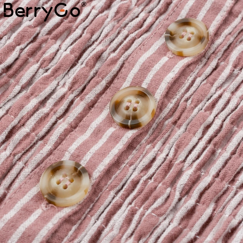 Женское платье миди BerryGo розовое на бретельках в полоску лето|Платья| |