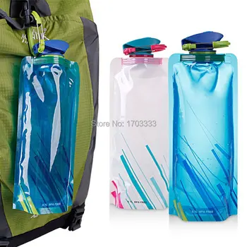 

700ML Foldable Reusable Sport Water Bottle Bag BPA-Free Bicycle Camping Outdoor Travel Easy Carry Eco-Friendly New