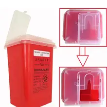 Красный татуировки острых коллекция сбор ствола принадлежности для татуировки иглы контейнер для мусора Инструменты татуировки Интимные аксессуары