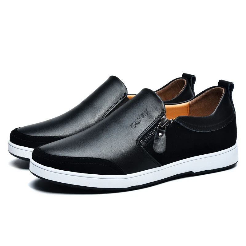 Misalwa/Роскошная брендовая мужская обувь из натуральной кожи; Цвет черный, синий; визуально увеличивающая рост повседневная мужская обувь, увеличивающая рост, в британском стиле; слипоны