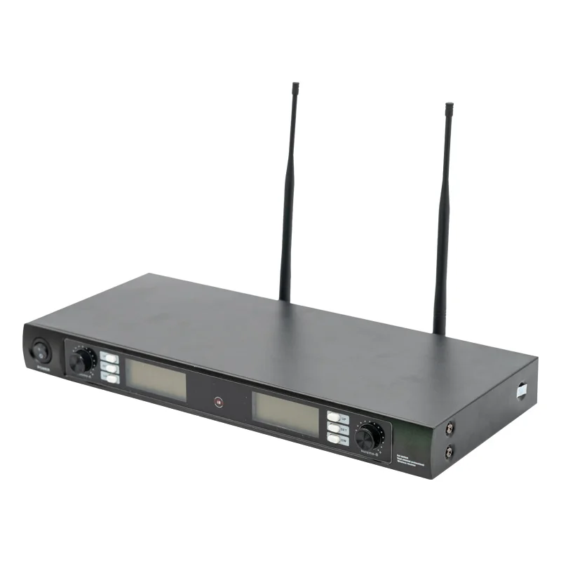 نظام ميكروفون لاسلكي مهني 920 T 2 قناة UHF الديناميكي المهنية 4 سماعات طوق خط مؤتمر