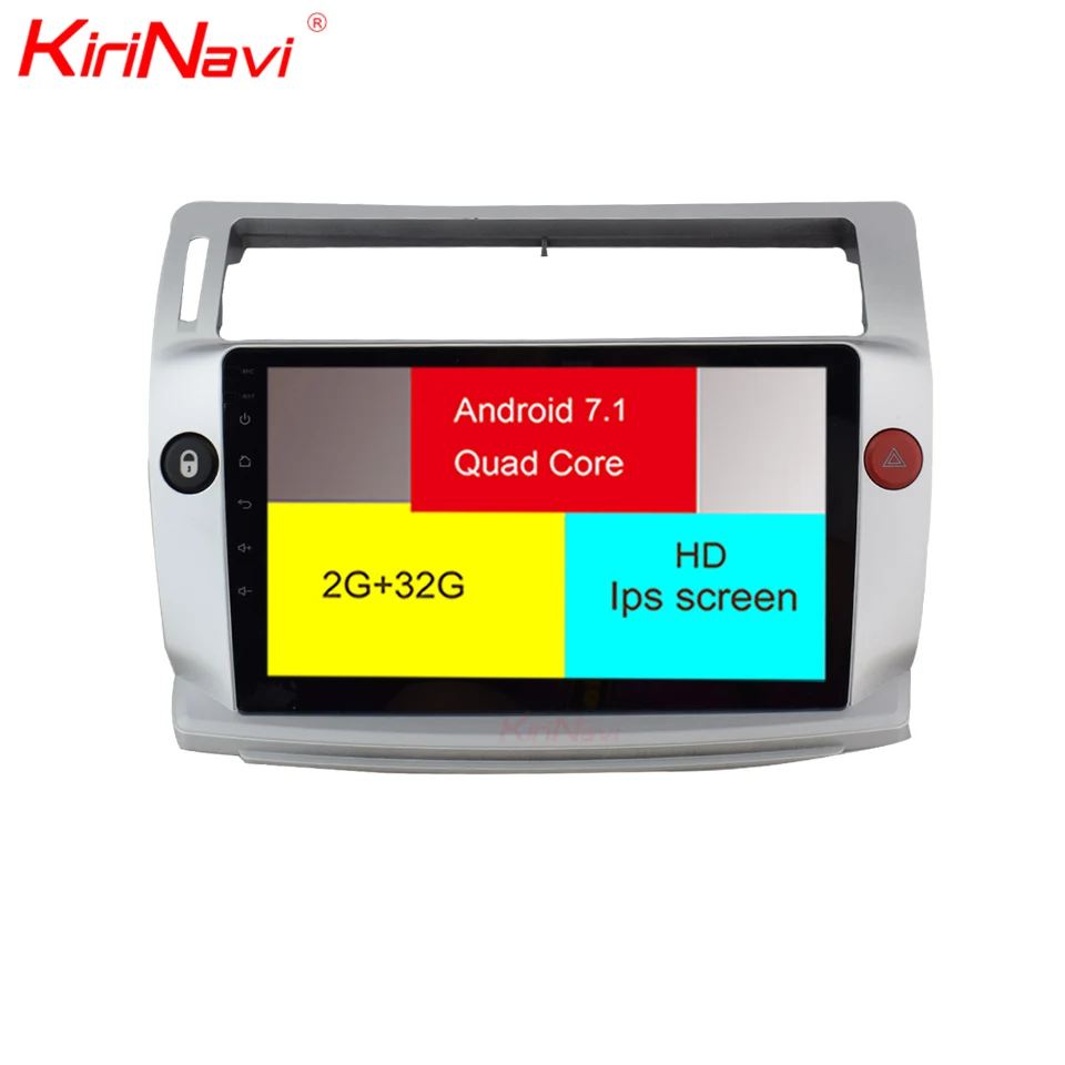 Flash Deal KiriNavi High Quality android 7.1 9 inch Touch Screen Car Stereo For Citroen C4 DVD GPS Navigation Bluetooth WIFI 2008-2011 5