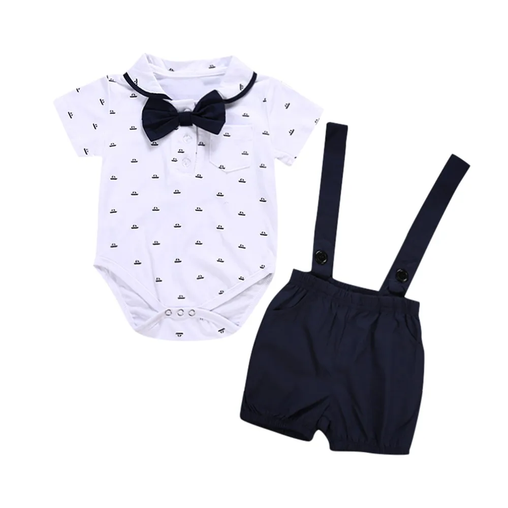 Модный комплект из 2 предметов для маленьких мальчиков, комбинезон с короткими рукавами+ штаны для малышей, комплект одежды Abito in cotone a maniche corte#30