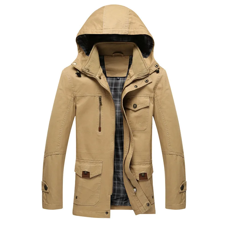 2018 3 color large size polyester Slim new men's casual jacket spring and autumn hooded jacket jacket men's trench coat 2018 3 color large size polyester Slim new men's casual jacket spring and autumn hooded jacket jacket men's trench coat