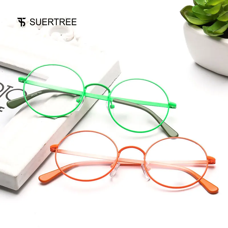 

SUERTREE 2018 New Arrival Vintage Plain Optical Frames Prescription Eye Glasses Frame Man Woman Ladies Girls Round COSMOS