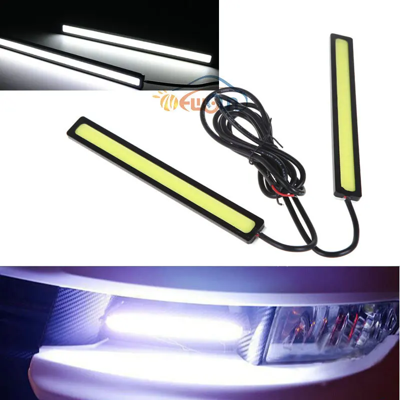 

Ultra-thin LED COB Chip Led Driving DRL Daytime Running Light Lamp Bar drl 14cm Auto Car lighting Aluminum 12V DIY Lamp