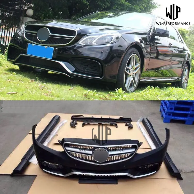 W212 E63 FRP Неокрашенный комплект кузова автомобиля передний бампер задний боковые