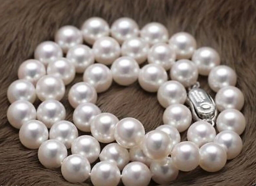 

0464 natural south sea white pearl necklace