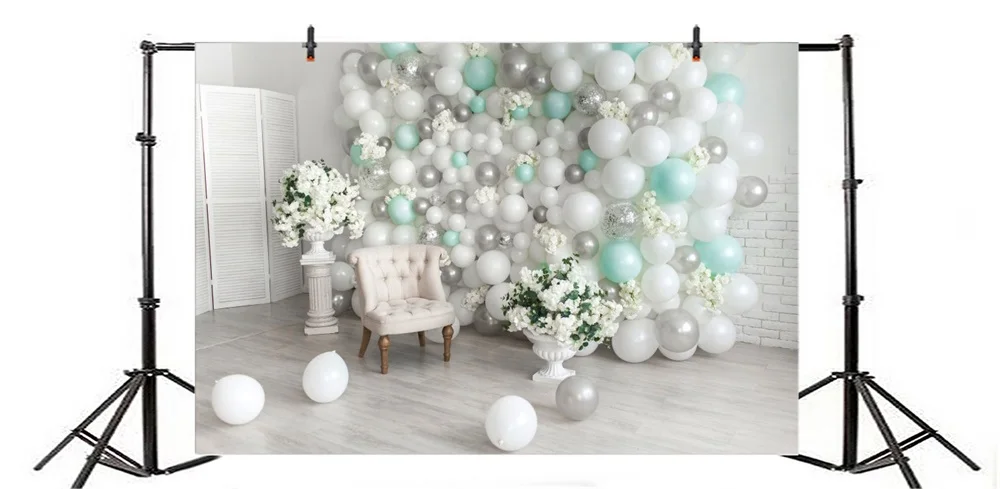 Laeacco Armchair Balloons Flowers Baby Birthday Party Interior Scene Photography Backgrounds Photographic Photo Backdrops Studio Laeacco Armchair Balloons Flowers Baby Birthday Party Interior Scene Photography Backgrounds Photographic Photo Backdrops Studio