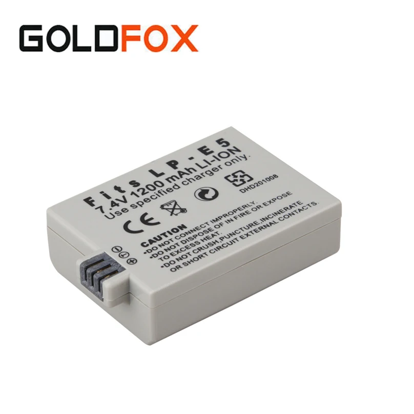 For Canon Camera 1200mAh LP E5 Digital Camera Li ion Battery For Canon EOS 450D 500D 1000D Kiss
