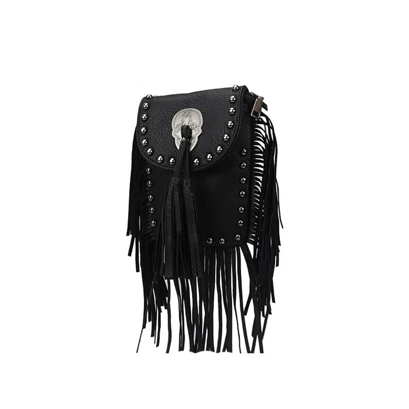 New Vintage Bohemian Fringe Messenger Crossbody Bag Purse Women Tassel Boho Hippie Gypsy Fringed Tote Handbag Womens (27)