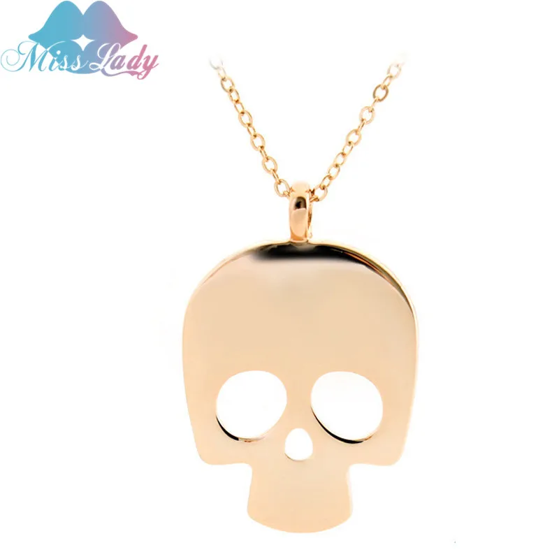 Ожерелье Miss Lady MLY4271 Мужская подвеска в виде черепа розовое золото|fashion necklace|necklace