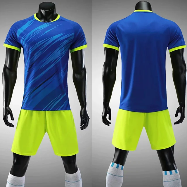 Мужские спортивные майки футбольные тренировочные униформы взрослые футбольные майки Костюмы воздухопроницаемые рубашки Короткие облегающие майки DIY - Цвет: Dark blue