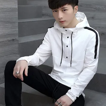 

2020 spring new Korean version of the head napkin jacket Slim summer tide men's thin jacket