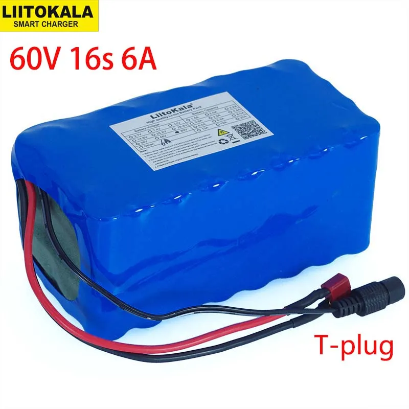 

60V 16S2P 6Ah 18650 Li-ion Battery Pack 67.2V 6000mAh Ebike Electric bicycle Scooter with 20A discharge BMS 1000Watt