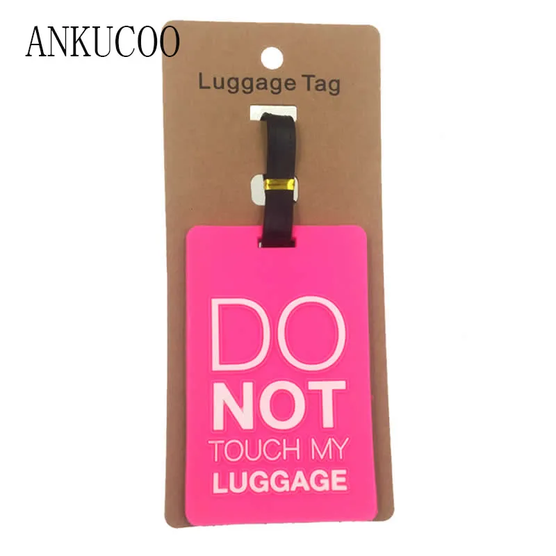 

DO NOT TOUCH MY LUGGAGE Luggage Tag Travel Accessories Silica Gel Suitcase ID Addres Holder Baggage Boarding Tags Portable Label