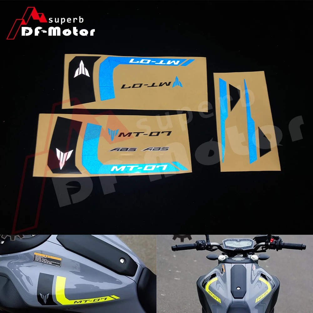 Светоотражающие наклейки для мотоцикла YAMAHA MT 07 MT07 сделай сам синие черные