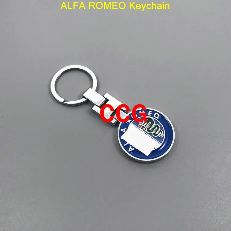 3D металлический цинковый сплав ALFA ROMEO автомобильный брелок для ключей с логотипом брелок кольцо для ключей автомобиля держатель для 147 156 166 159 паук Giulia брелок