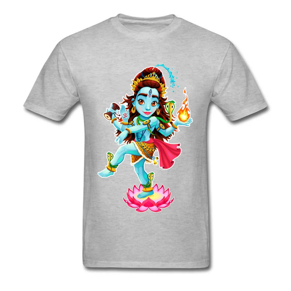 Cute Men T-Shirt Round Collar Short Sleeve 100% Cotton Dance of Shiva Tops Tees Custom Sweatshirts Wholesale Dance of Shiva grey