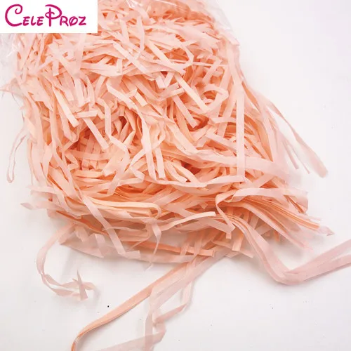 BLUSH Нарезанная тонкая бумага Raffia конфетти Сделай Сам бумага для рукоделия Материал Подарочная коробка наполнитель Свадьба День Рождения украшения поставки - Цвет: BLUSH