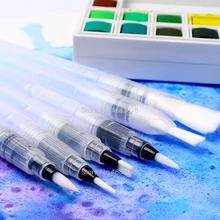 6 шт. кисть для воды, ручка для рисования, художественная живопись, ручка с картинками, плоские наконечники, маркеры, цвет воды, Мягкая головка, каллиграфия, ручка для рисования