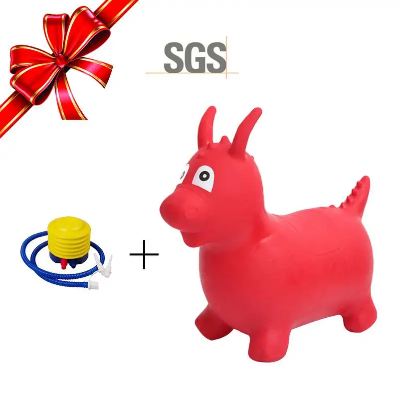 

PVC red dragon-shaped children's inflatable toys children's elastic inflatable mount explosion-proof rubber Trojan jumping drago