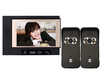 

Wholesale 7" video door phone LCD Monitor send 700 TVL Night Version Peephole viewer Camera with waterproof cover 2 to 1