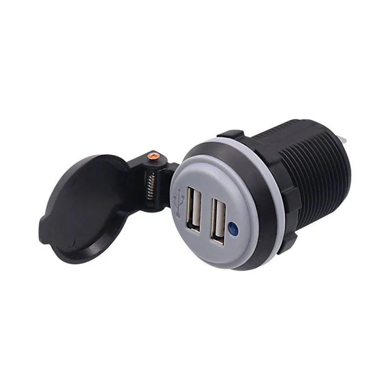 

2019 New 4.2A Dual USB Car Adapter Power 2 Ports 5V 12v Motorcycle USB Socket Waterproof Phone Charger For Smartphone