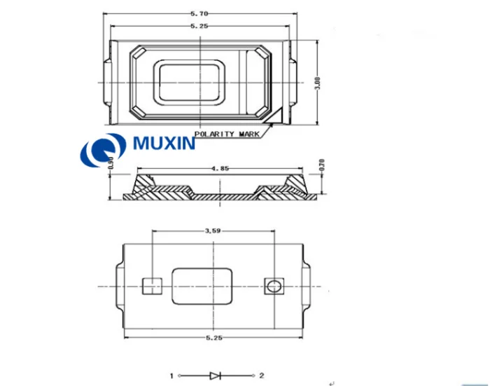 50 шт./лот 5730 светодиодный-white0.5W 50-55lm 6500K белый светильник SMD 5730 5630 светодиодный чип лампы(3,2 v-3,4 v