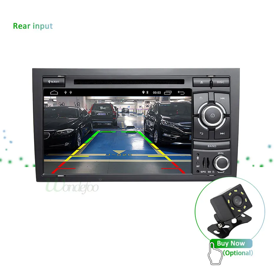 Best 7" IPS Screen Android 9.0 4G RAM 64G ROM DSP 2 DIN DVD Car PLAYER For AUDI A4 Stereo GPS Radio Multimedia Navigation Stereo 26