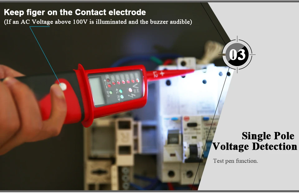 UNI-T UT15B/UT15C тестер напряжения; AC/DC тест напряжения, тест на фазу вращения/одиночный свинец(L2) Обнаружение напряжения Водонепроницаемый Тип