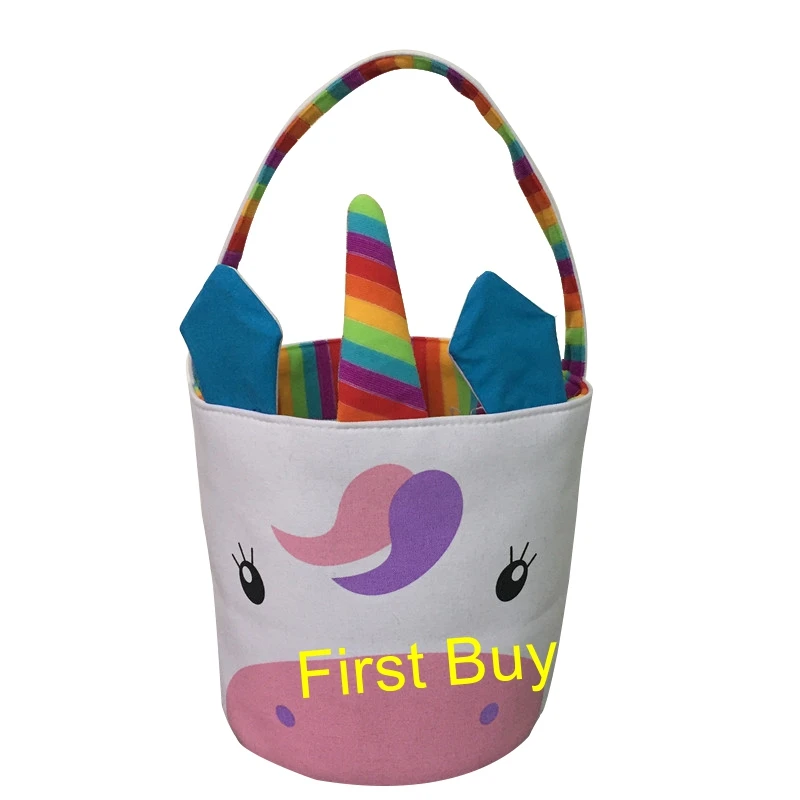 10pcs/lot wholesale good quality canvas cylinder easter basket monogram