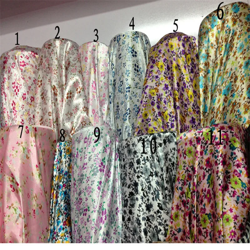 Wholesale Cheap 100 Polyester Floral Print Satin Fabric in Fabric