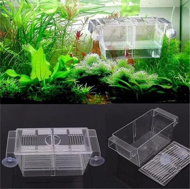 Large Plastic Transparent Fish Aquarium breeding box Self floating