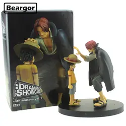 5 "one piece Аниме ребенок Обезьяна D Луффи и Shanks рыжие DS ver. Штучной упаковке 13 см ПВХ фигурку Коллекция Модель Кукла, подарок для девочки