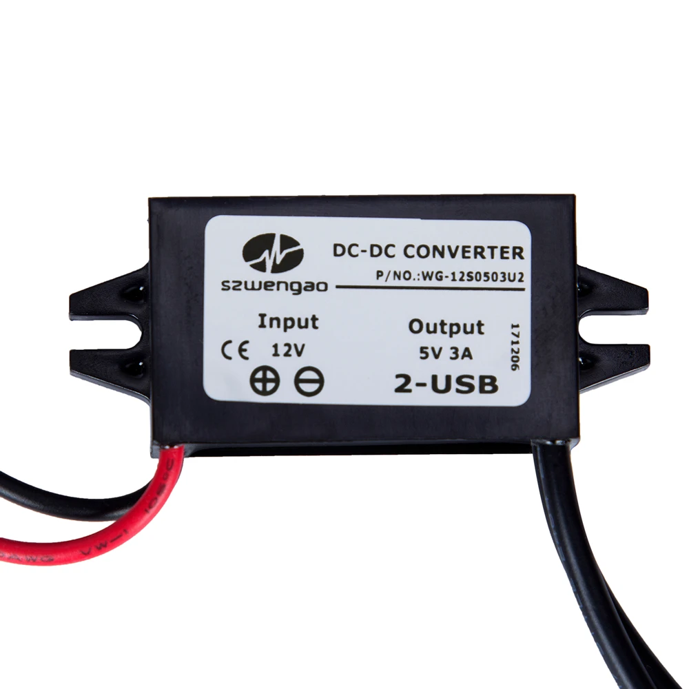 KWOKKERK преобразователь постоянного/постоянного тока 12 В в 5 3 А двойной USB