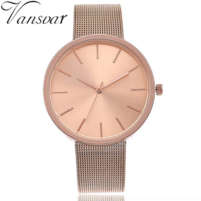 Brand Fashion Rose Gold & Silver Mesh Band Wrist Watch Casual Women Quartz Watch Brand Fashion Rose Gold & Silver Mesh Band Wrist Watch Casual Women Quartz Watch